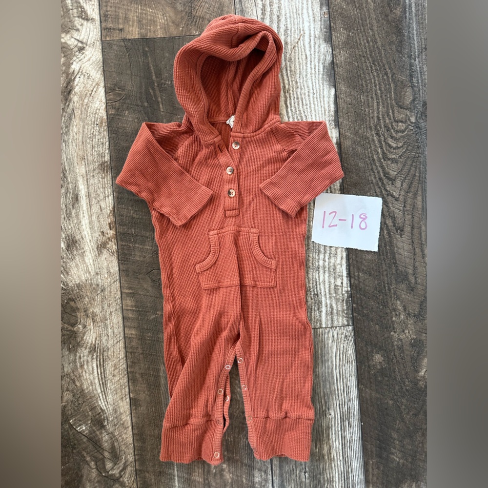 Kate Quinn Rust Orange Hooded Jumpsuit